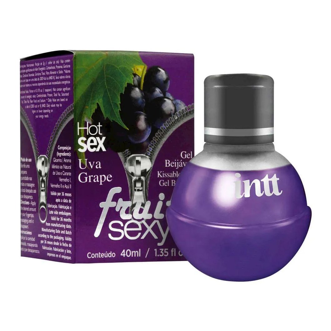 Gel Beijável Fruit Uva - Intt Cosméticos