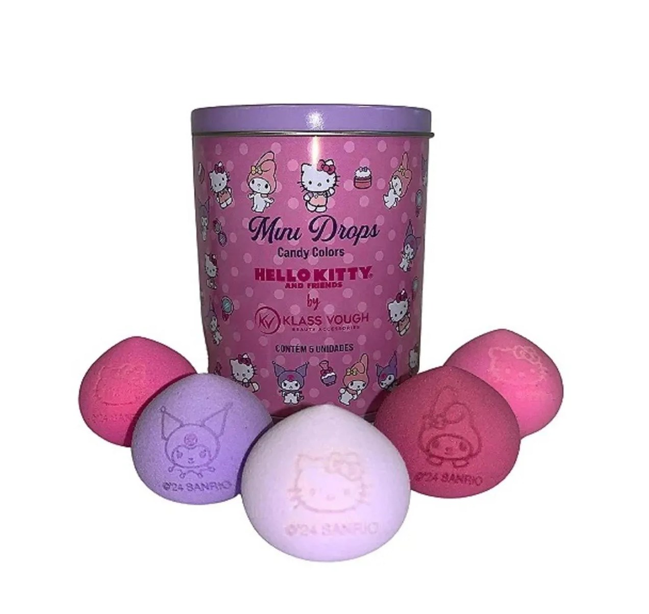 Kit de Esponjas Mini Gota C/5 Hello Kitty - Klass Vough