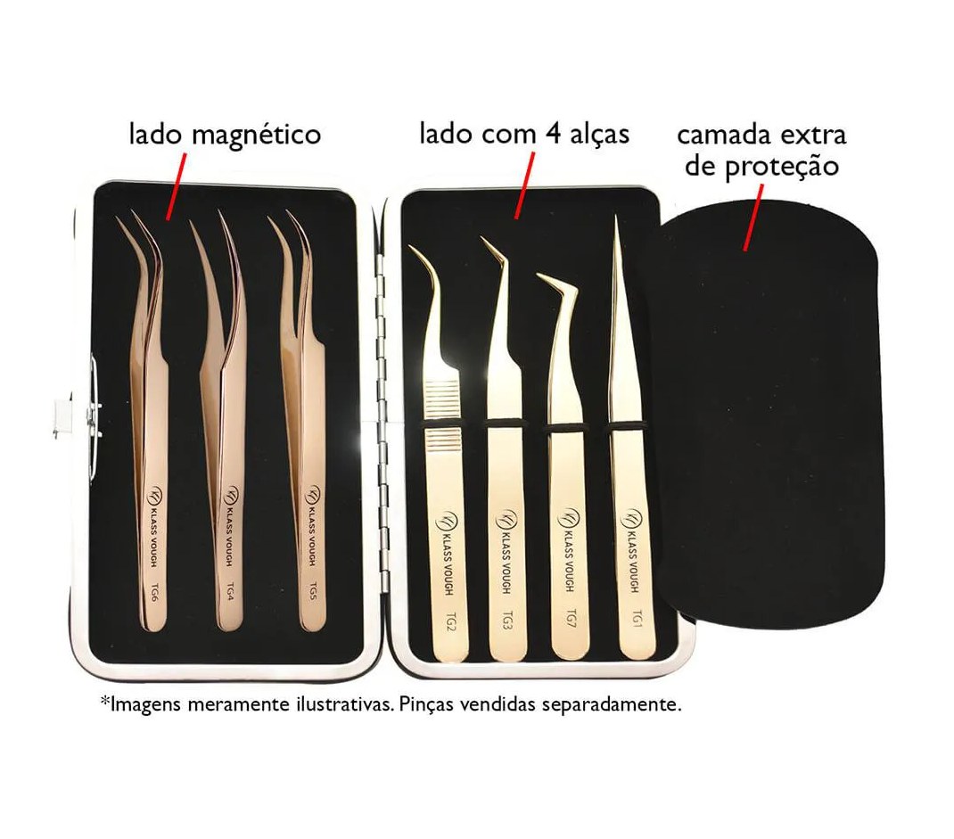 Porta Pinças Magnético para Extensão de Cílios - Klass Vough