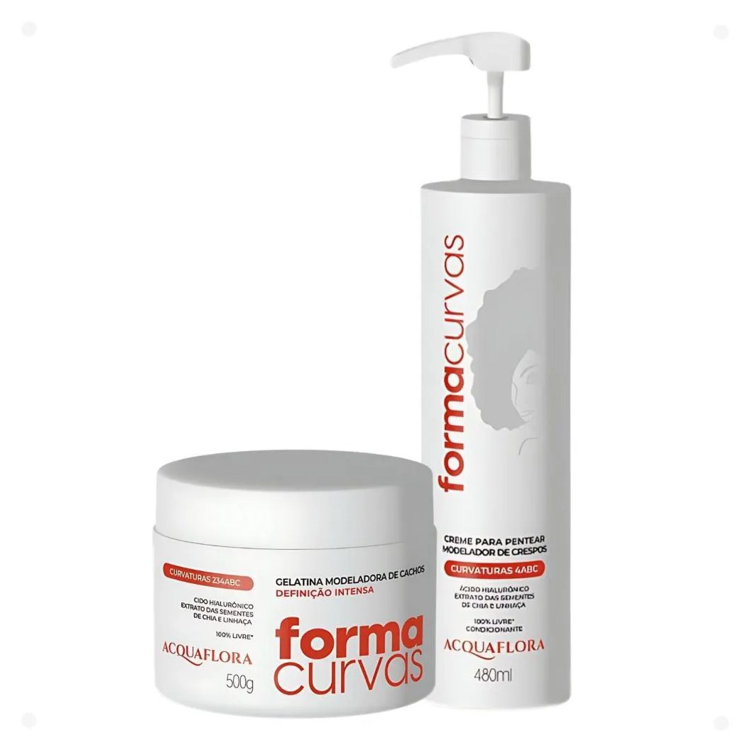 Kit Acquaflora Forma Curvas: Gelatina Modeladora Intensa e Creme Modelador de Crespos