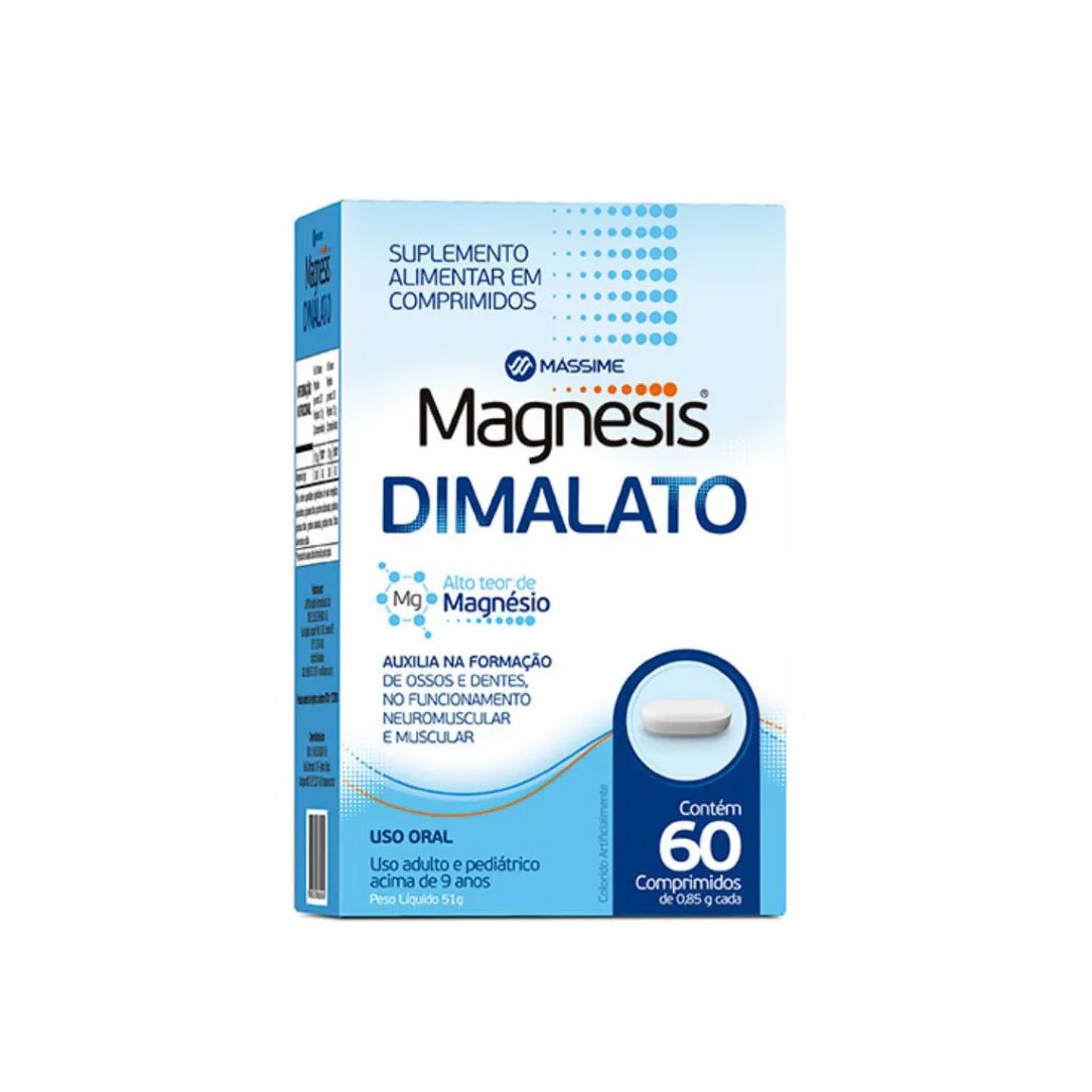 Magnesis Magnésio Dimalato 60 comprimidos - Massime
