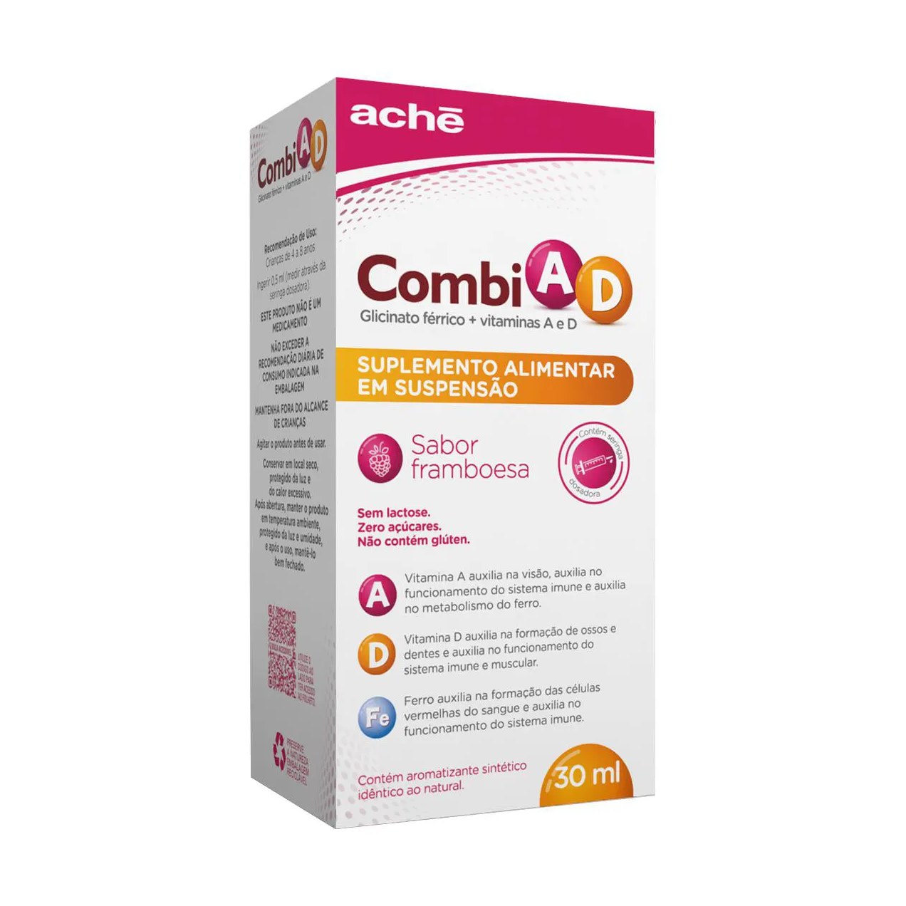 Polivitamínico Combi AD Framboesa 30ml