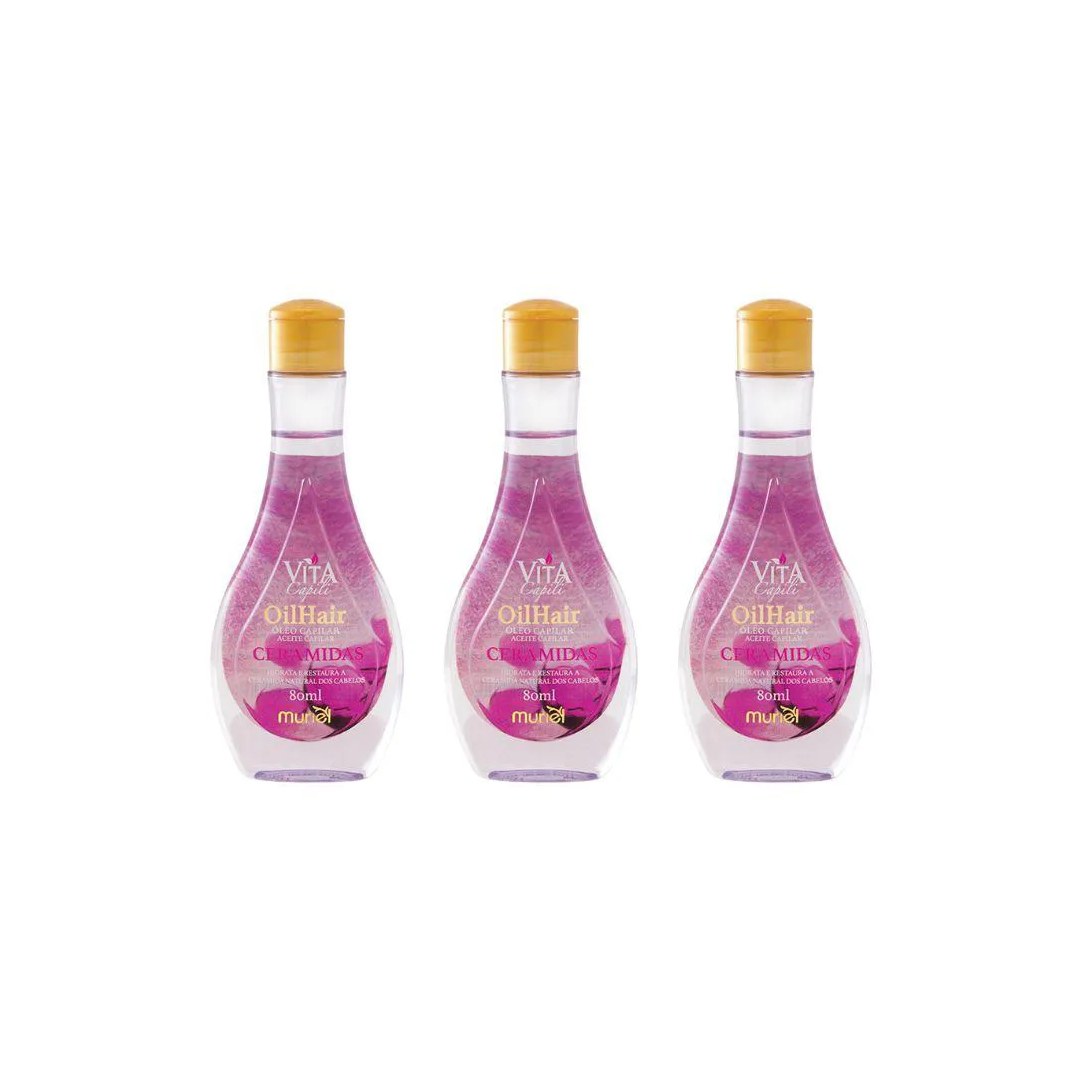 Oleo Capilar Muriel Vita Capili 80ml Ceramidas - Kit C / 3un
