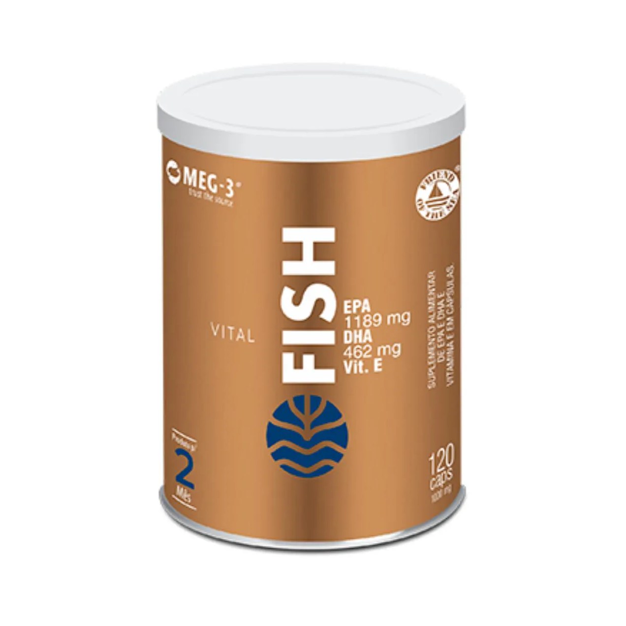 Vital Fish Epa 1189mg e Dha 462 Mg 120 cápsulas sem Sabor