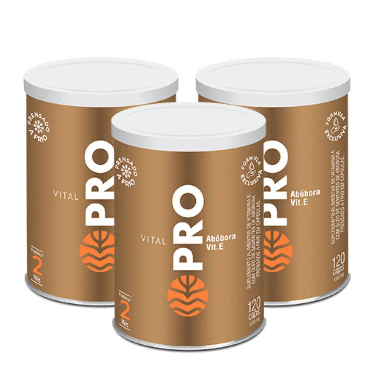 3x Vital Pro Ômega 6 9 Óleo de Abóbora Vit. e 120 cápsulas sem Sabor