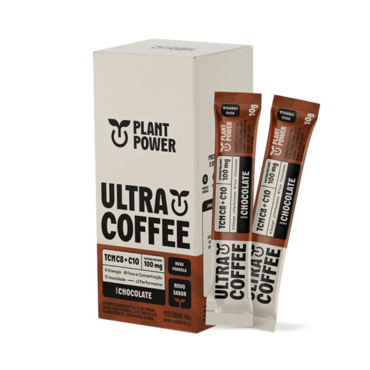 Ultra Coffee Stick Plant Power Chocolate 14 Unidades 10g