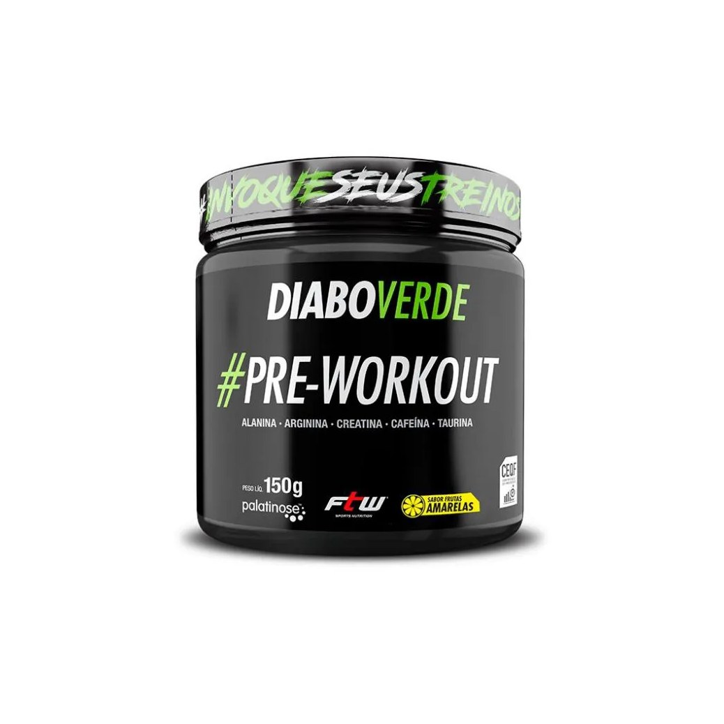 Diabo Verde Pre-Workout (150G) - Sabor: Frutas Amarelas