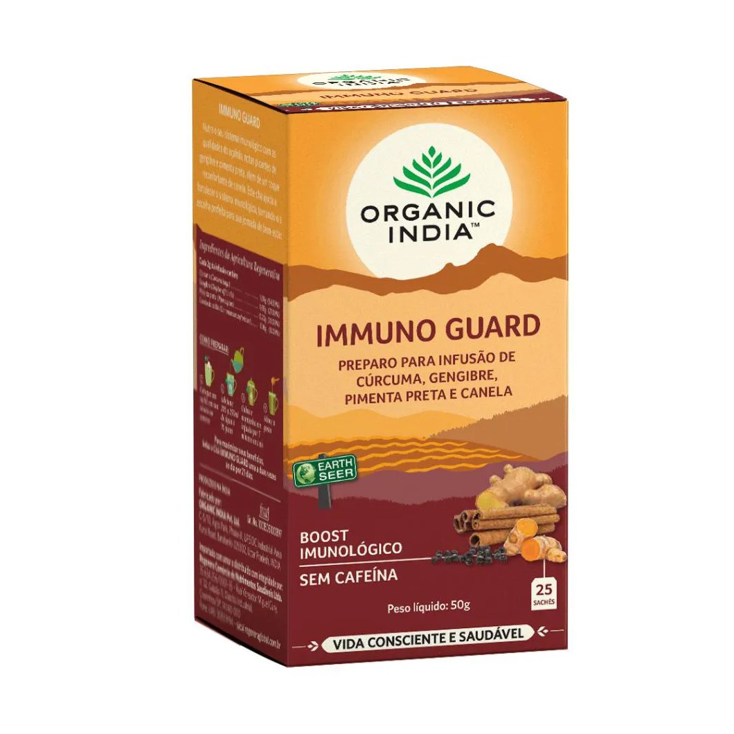 Chá Infusão Immuno Guard Caixa com 25 Saches 2g Organic India