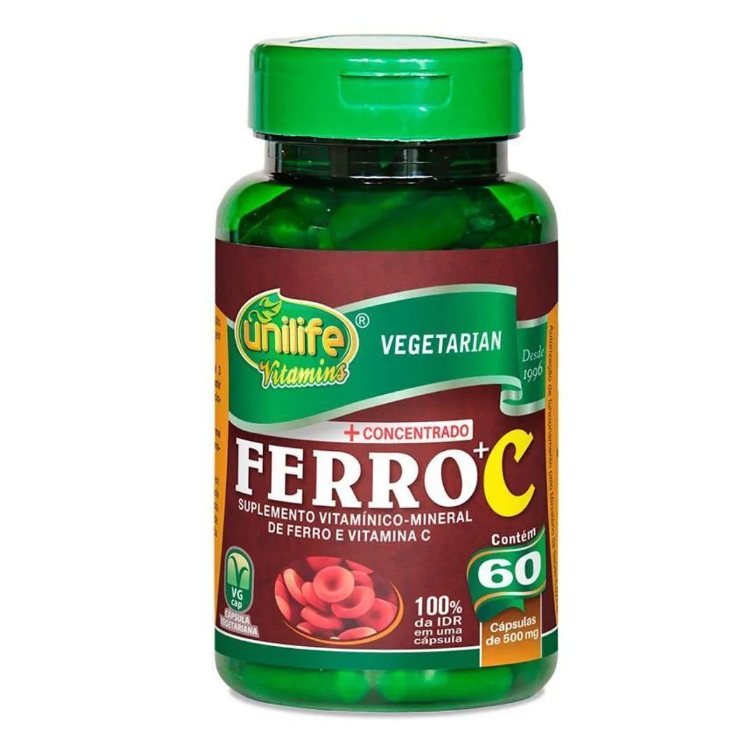 Ferro com Vitamina C 60cap