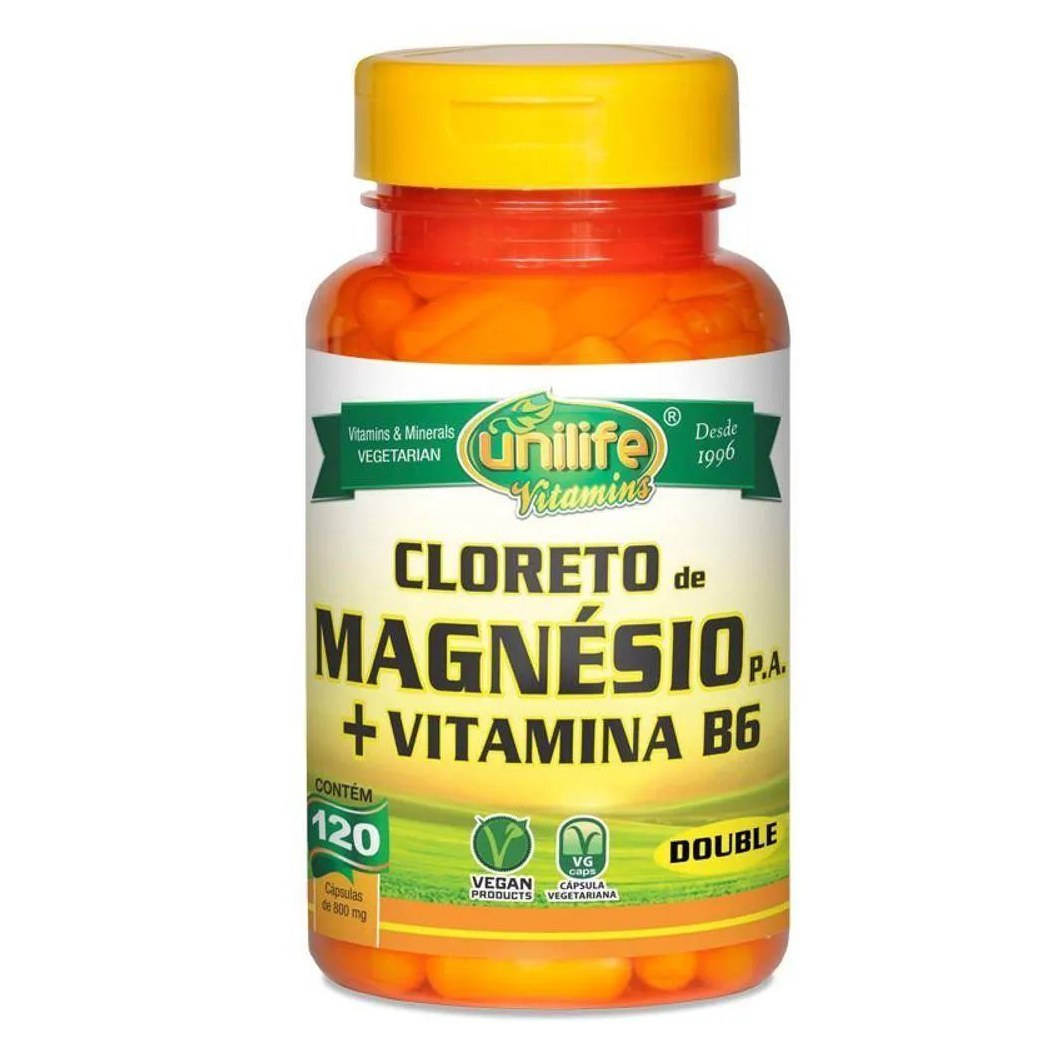 Kit 5 Cloreto de Magnésio P.a. 800mg 120cap