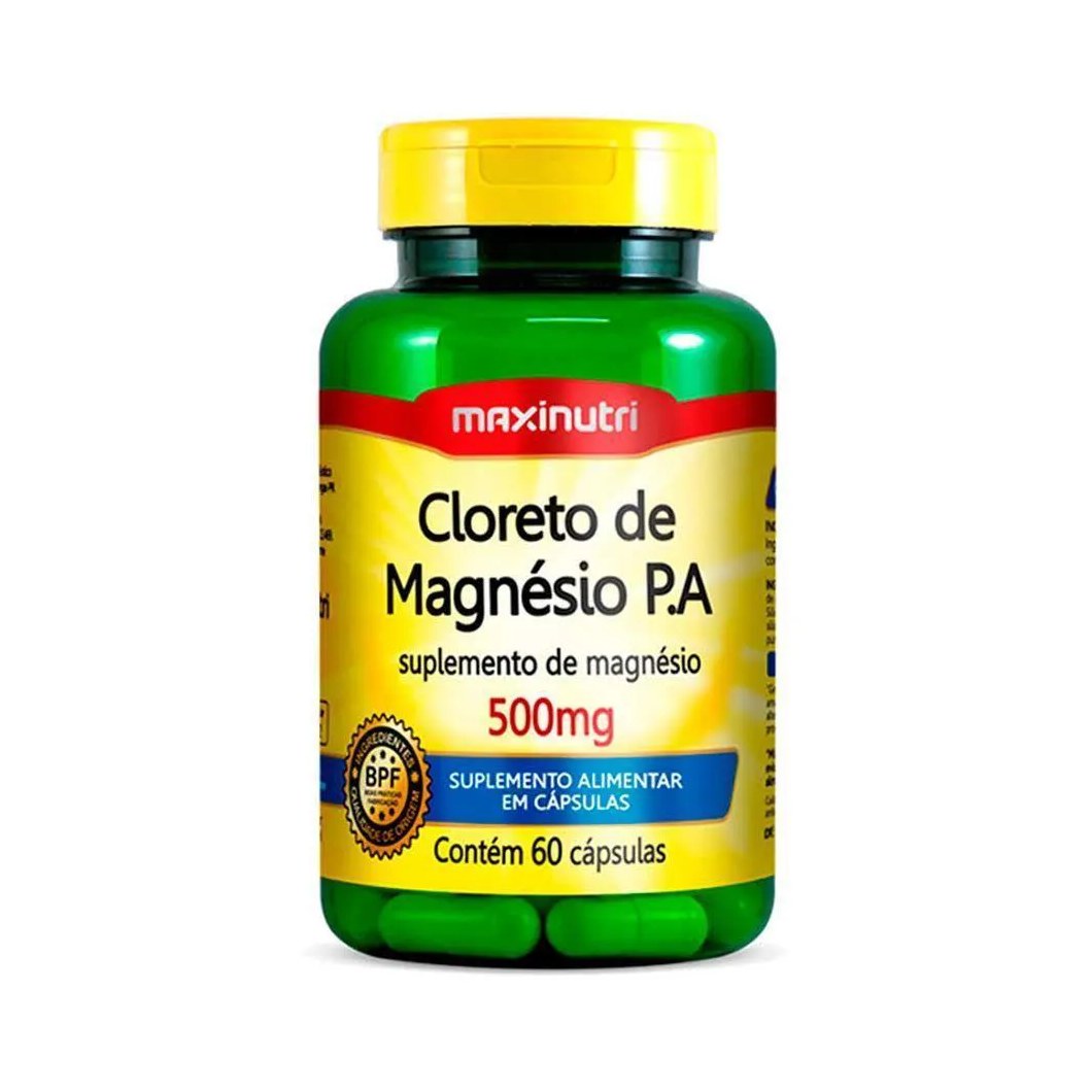 Cloreto de Magnésio P a Maxinutri 500mg com 60 cápsulas
