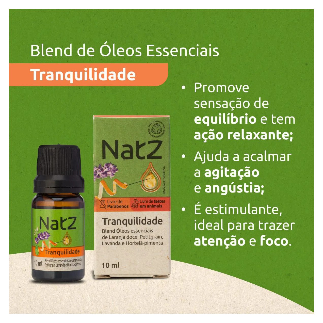 Óleo Essencial Blend Natz Tranquilidade 10ml