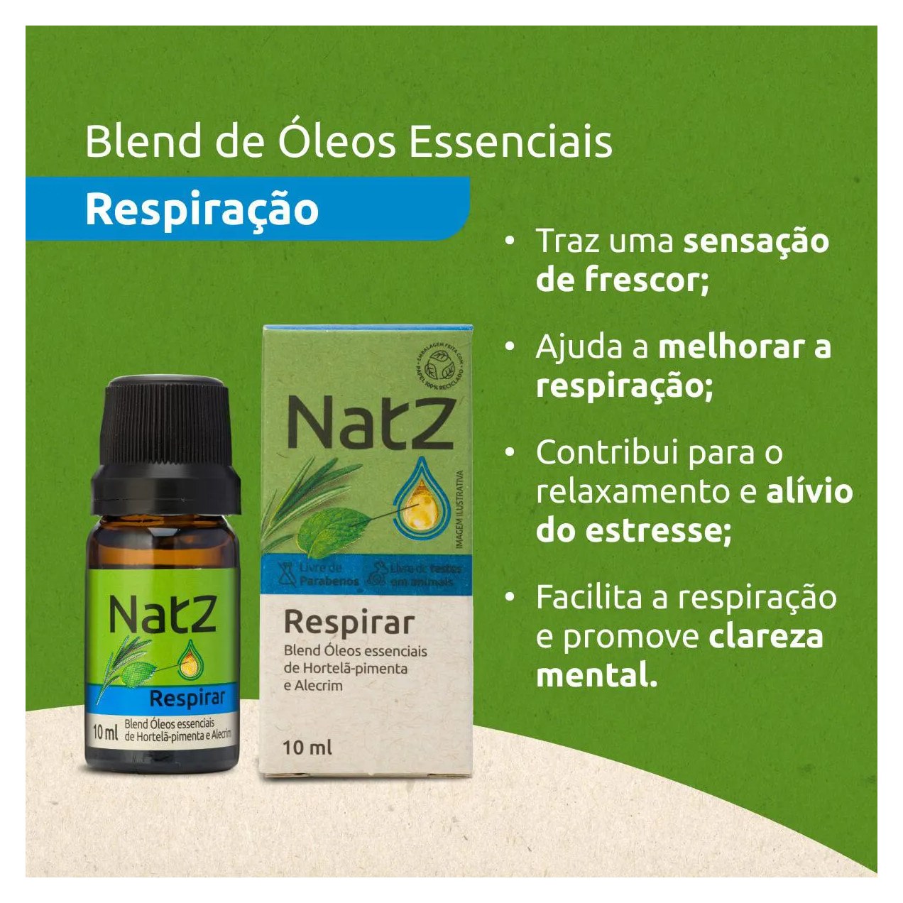 Óleo Essencial Blend Natz Respirar 10ml