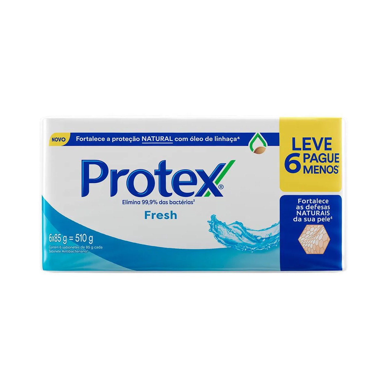 Kit Sabonete em Barra Protex Fresh 6 unidades de 85g cada
