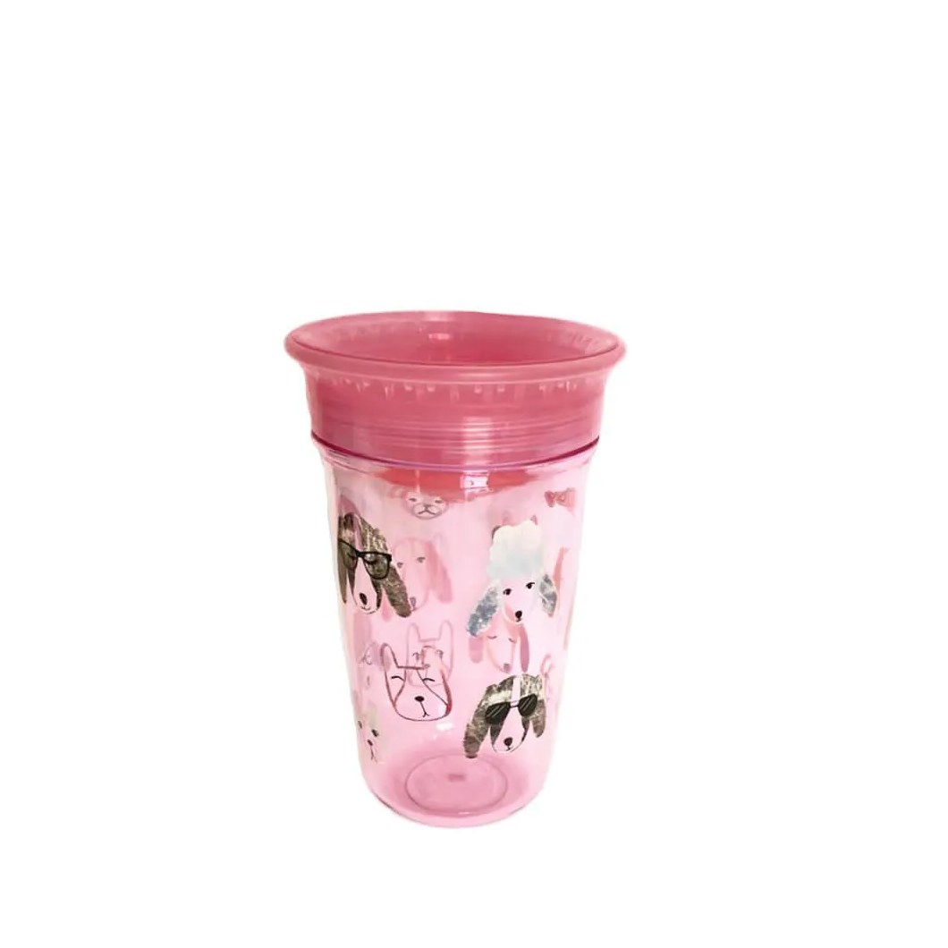 Copo Tritan 360º Rosa Cachorro 300ml - Nûby