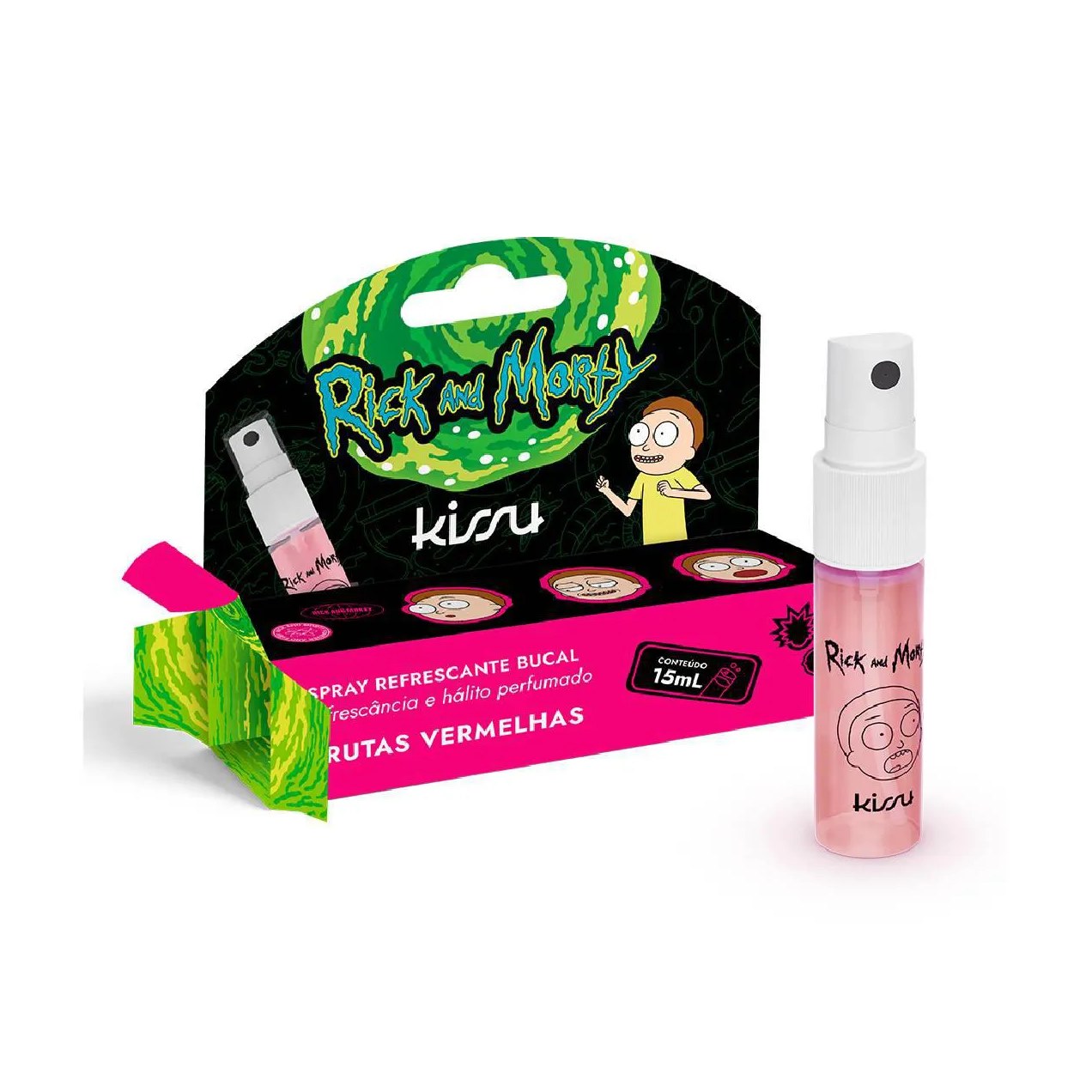 Spray Bucal Kissu Rick And Morty Frutas Vermelhas 15ml