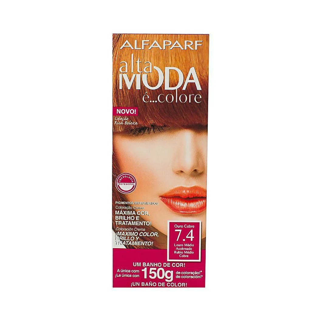 Tintura Altamoda 7.4 Ouro Cobre 150g
