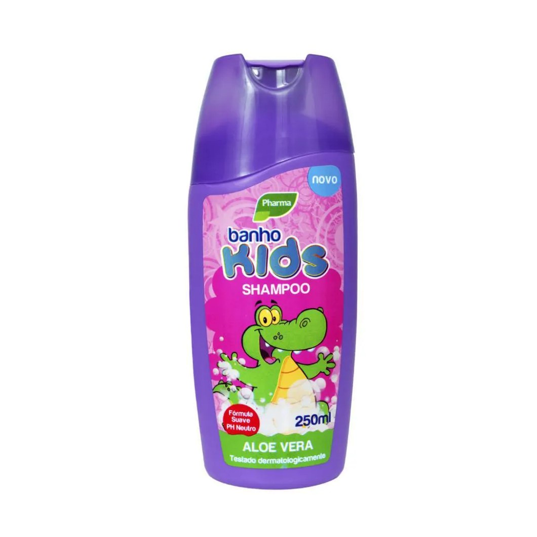 Shampoo Banho Kids 250ml Aloe Vera Pharma