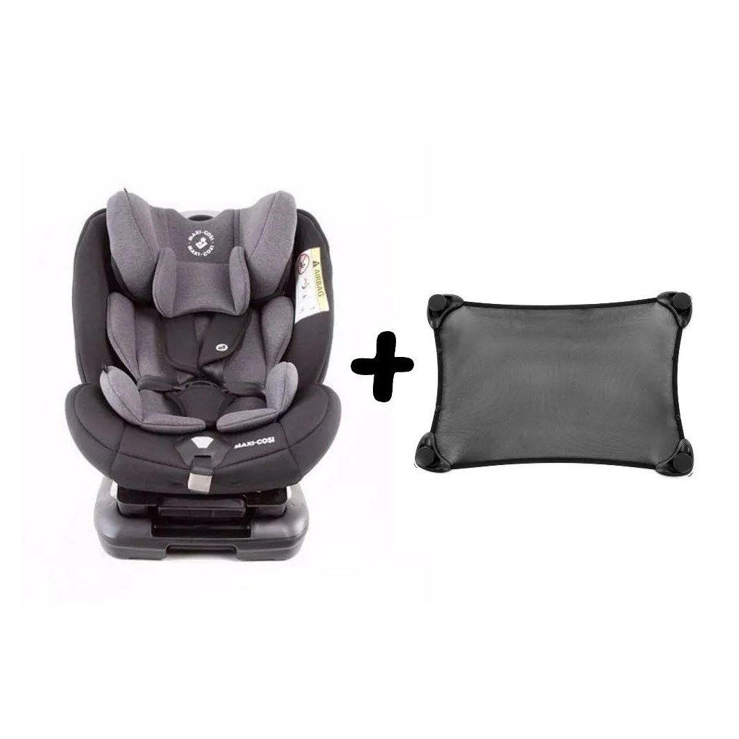 Cadeirinha de Carro Jasper Maxi-cosi 0 a 36 Kg Authentic Black + Protetor Solar Stretch