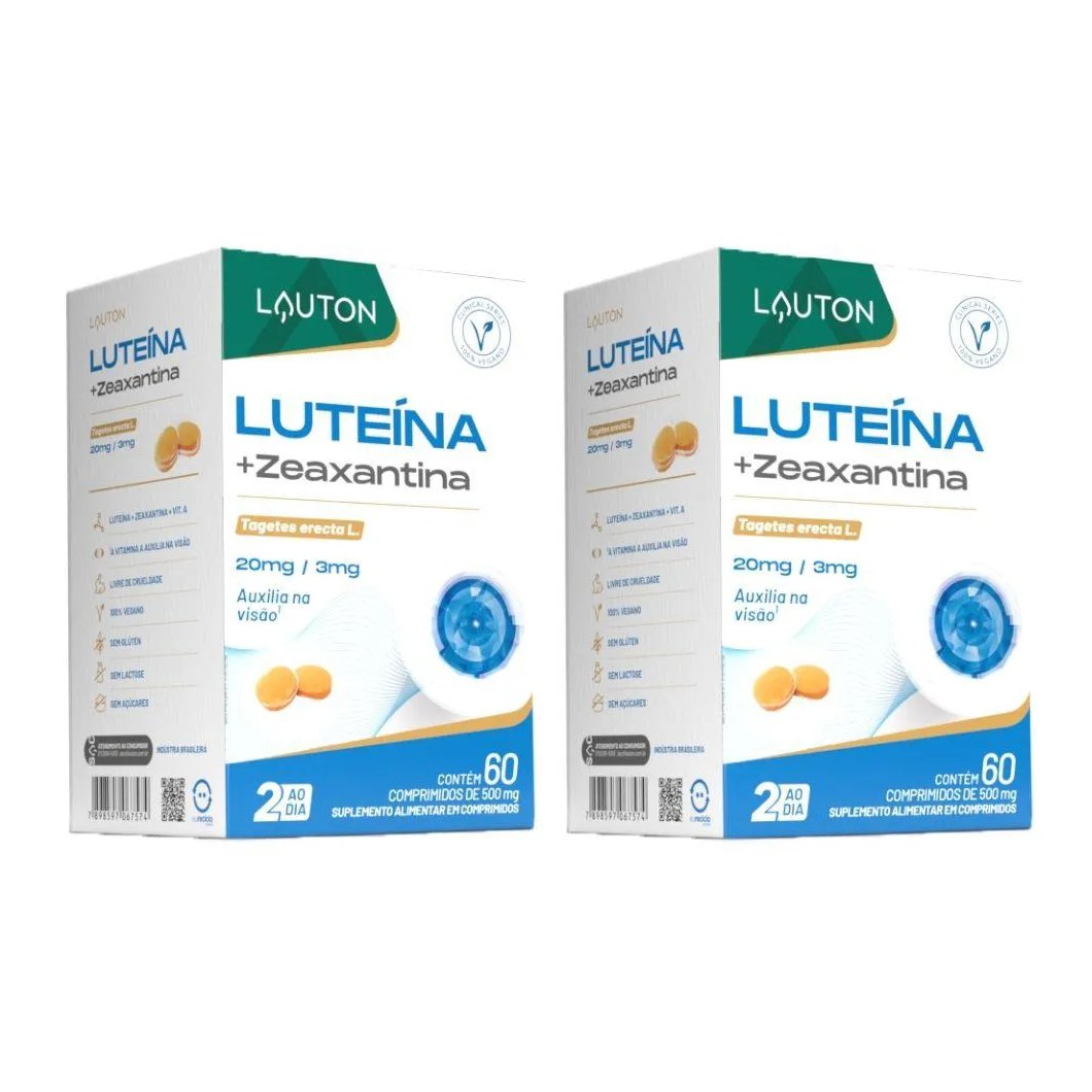 Kit 2x Luteína com Zeaxantina 60 comprimidos - Lauton