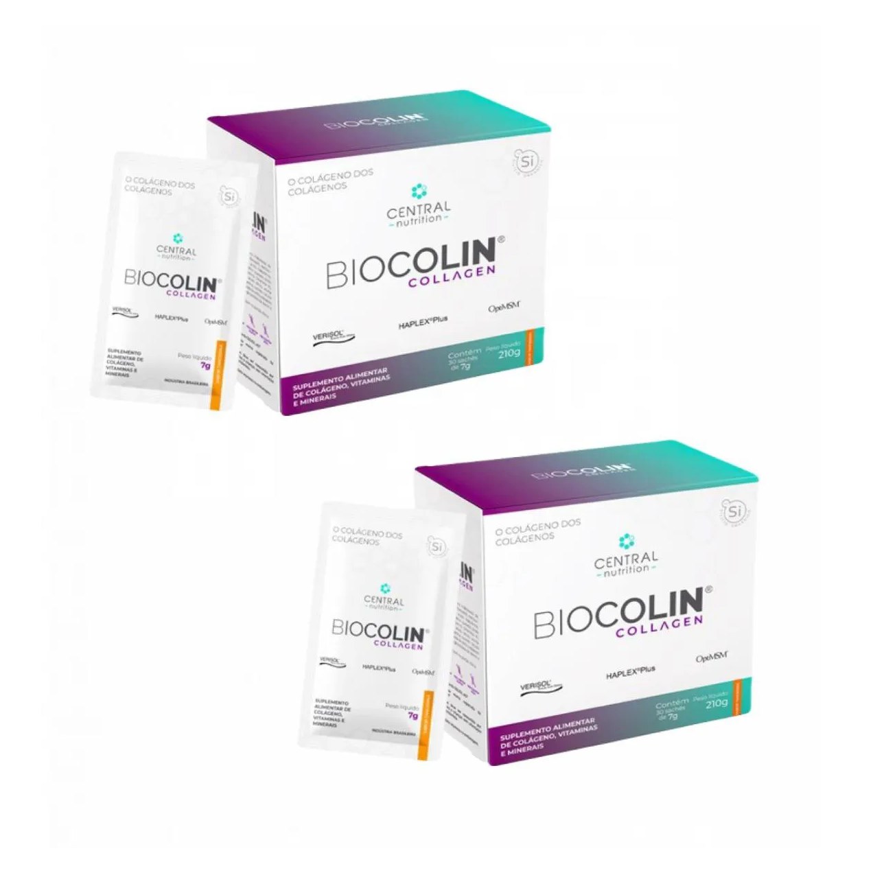 2x Biocolin Collagen- Central Nutrition- Tangerina 30 Sachês