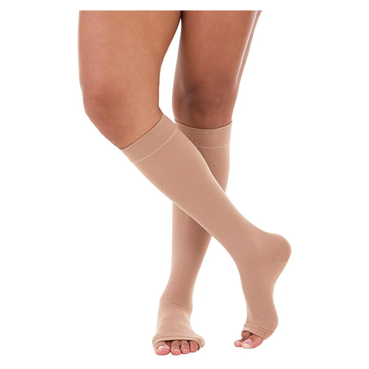 Meia de Compressão 3/4 Comfortline Cotton Venosan - Bege - 20-30mmhg - Curta - Tamanho G