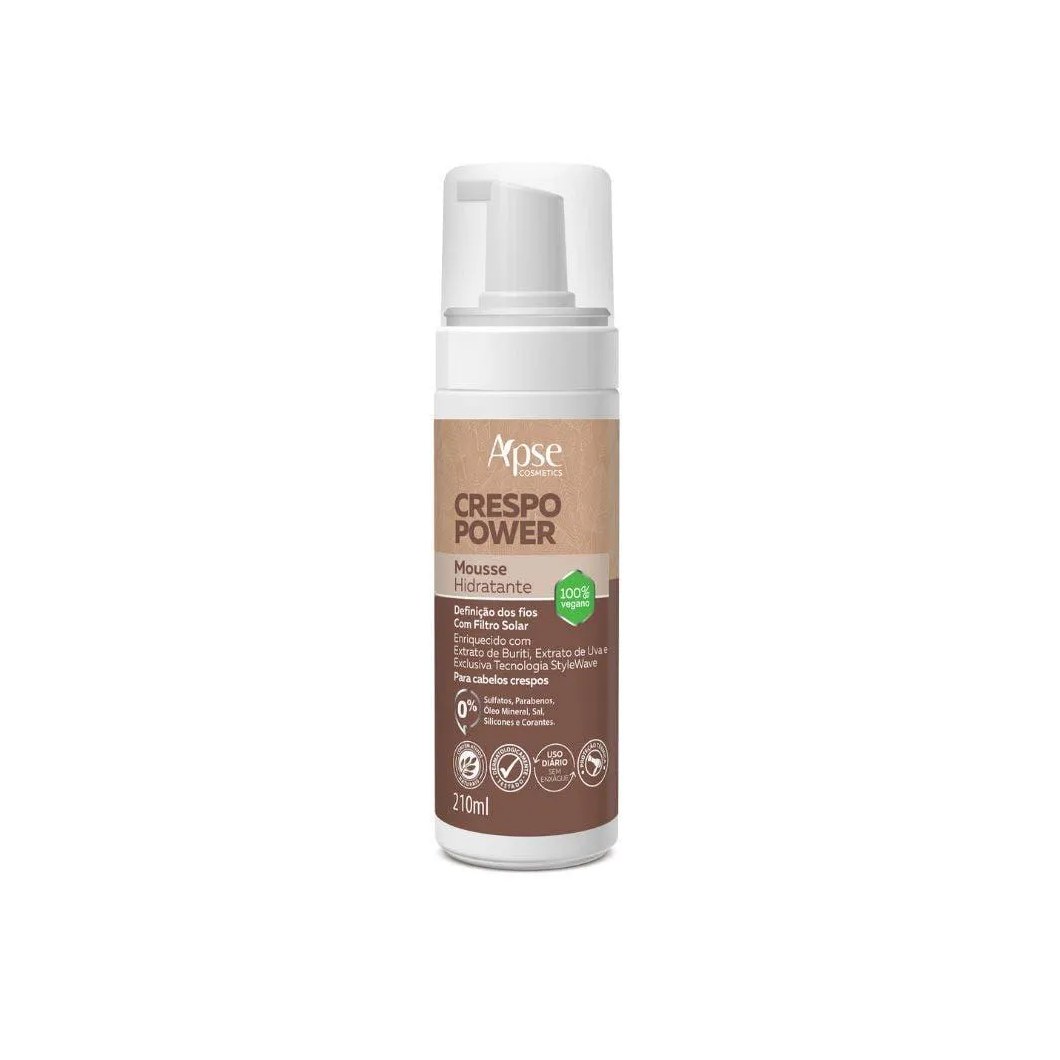 Mousse Capilar Apse Hidra Crespo Power 210ml