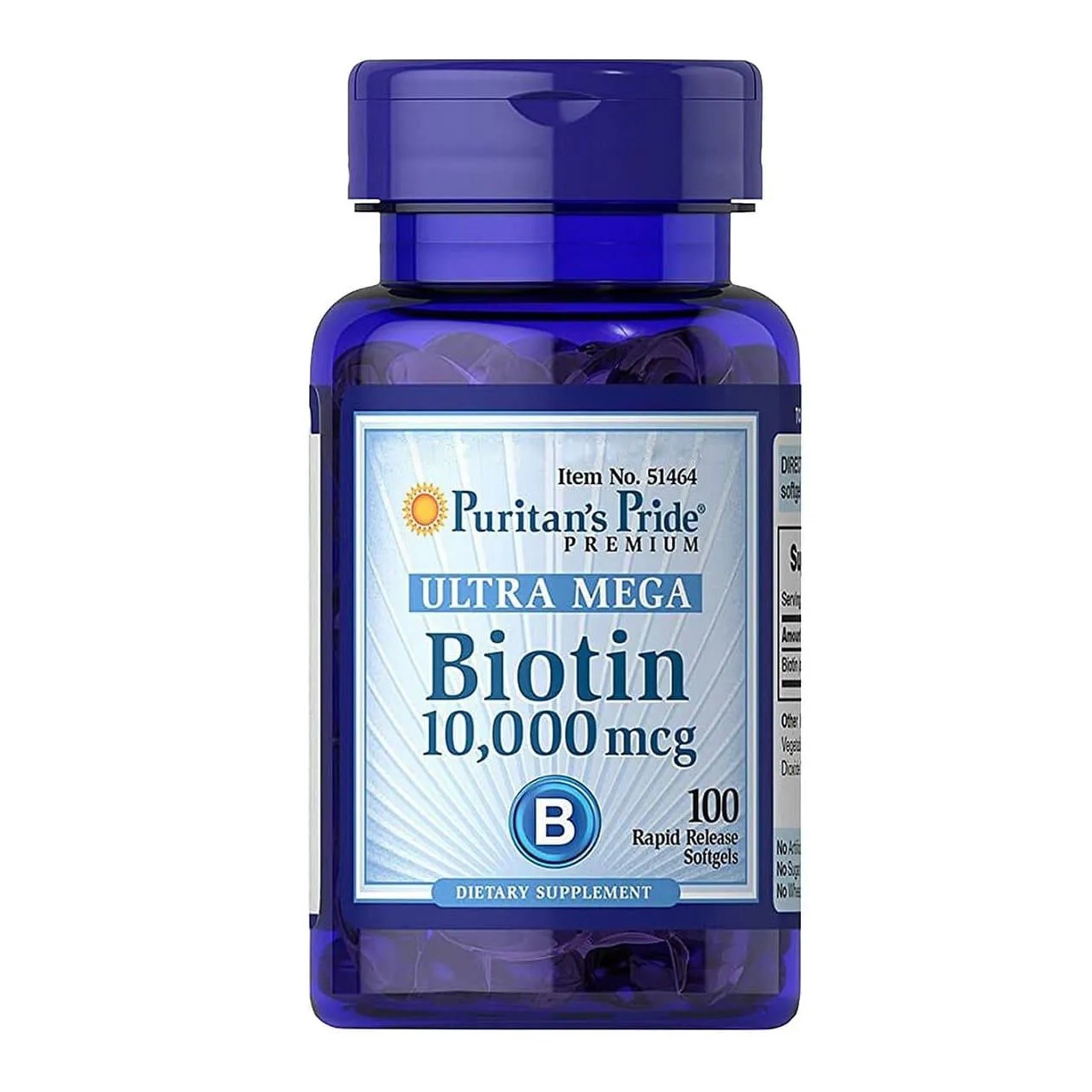 Biotina 10.000mcg 100 Capsulas - Puritan´s Pride