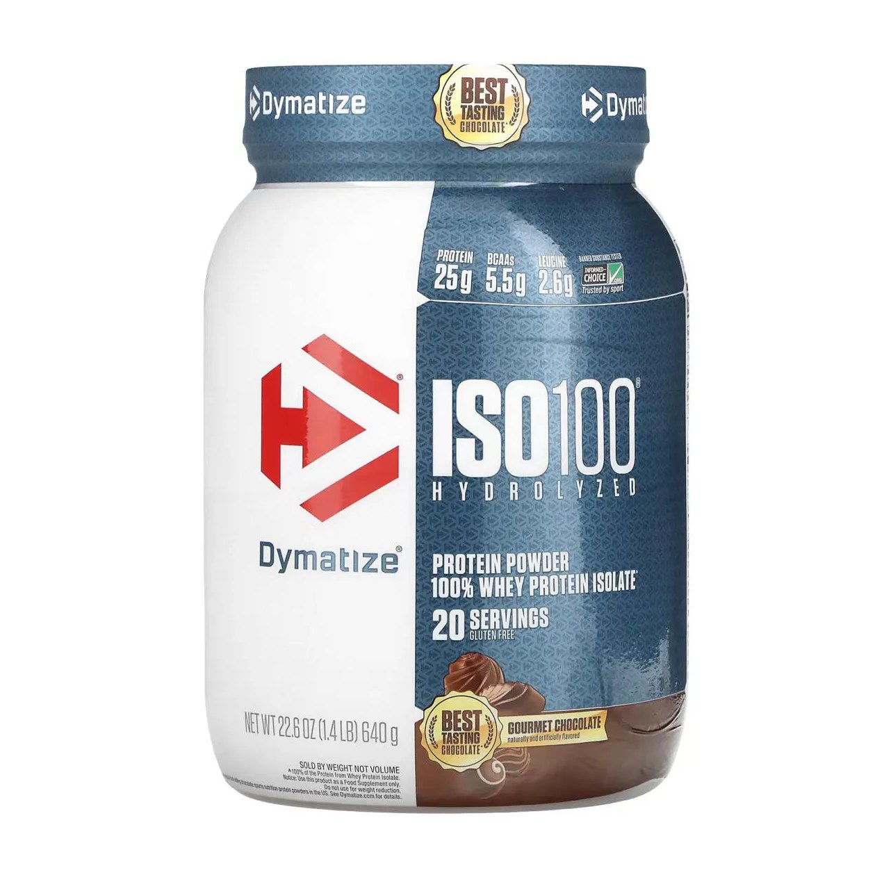 Iso 100 Hidrolisado Chocolate Gourmet 640g (1,4lbs) - Dymatize Nutrition