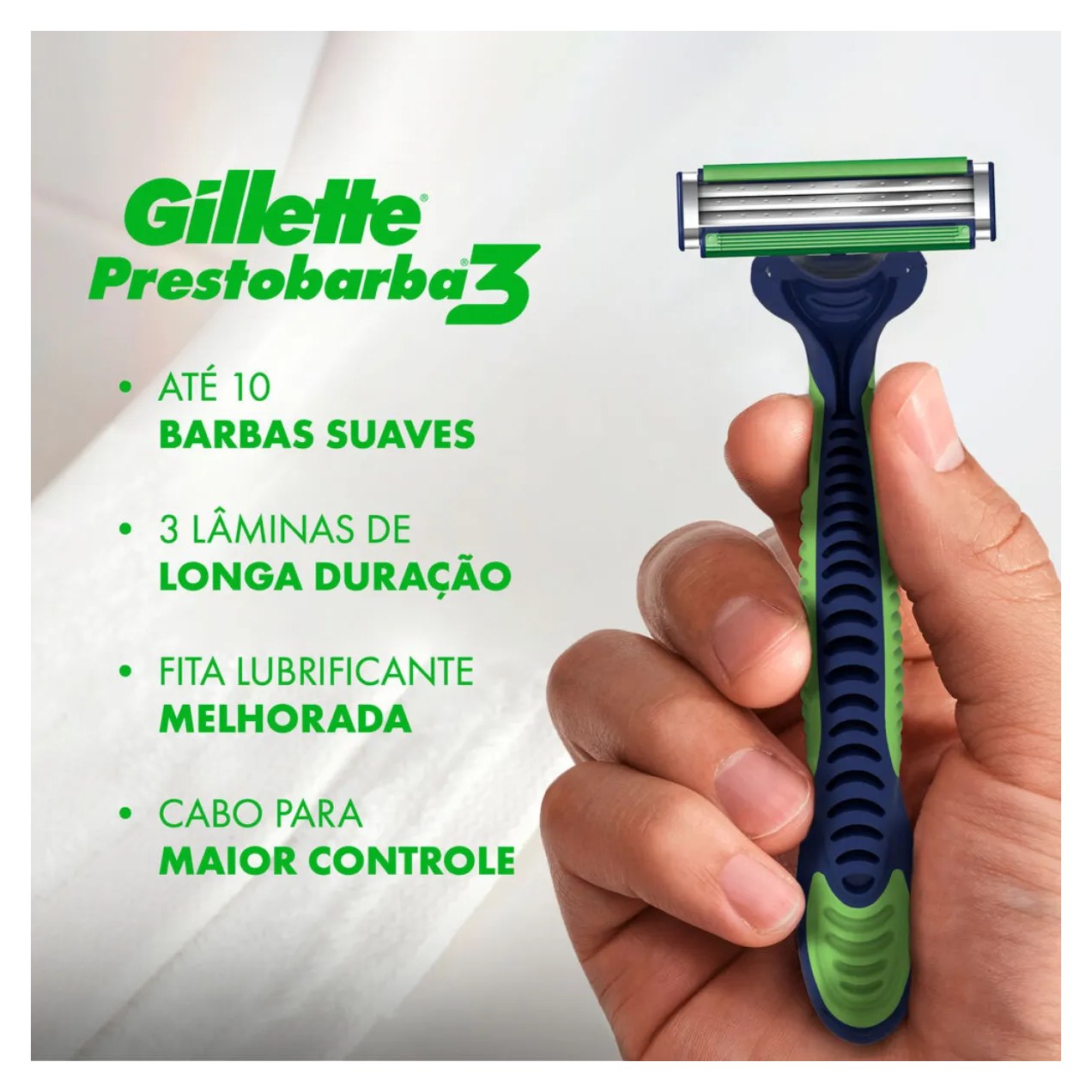 Aparelho de Barbear Gillette Prestobarba3 Sensitive Aloe Vera 2 unidades