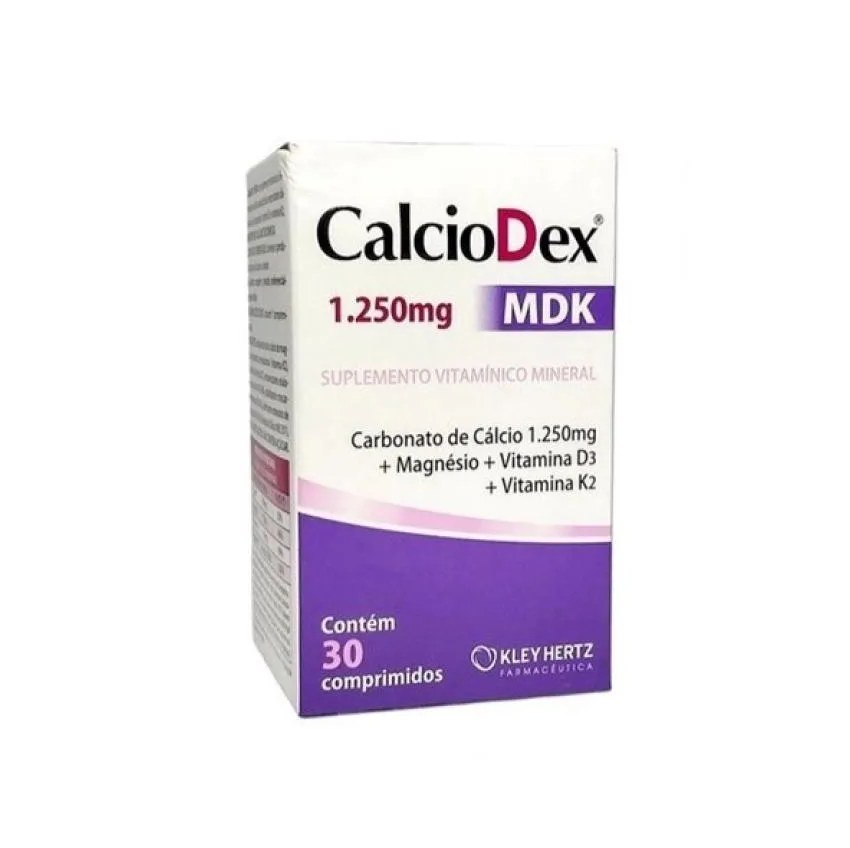 Calciodex Mdk Magnésio + Vitamina D3 e K2 30cps - Kley Hertz