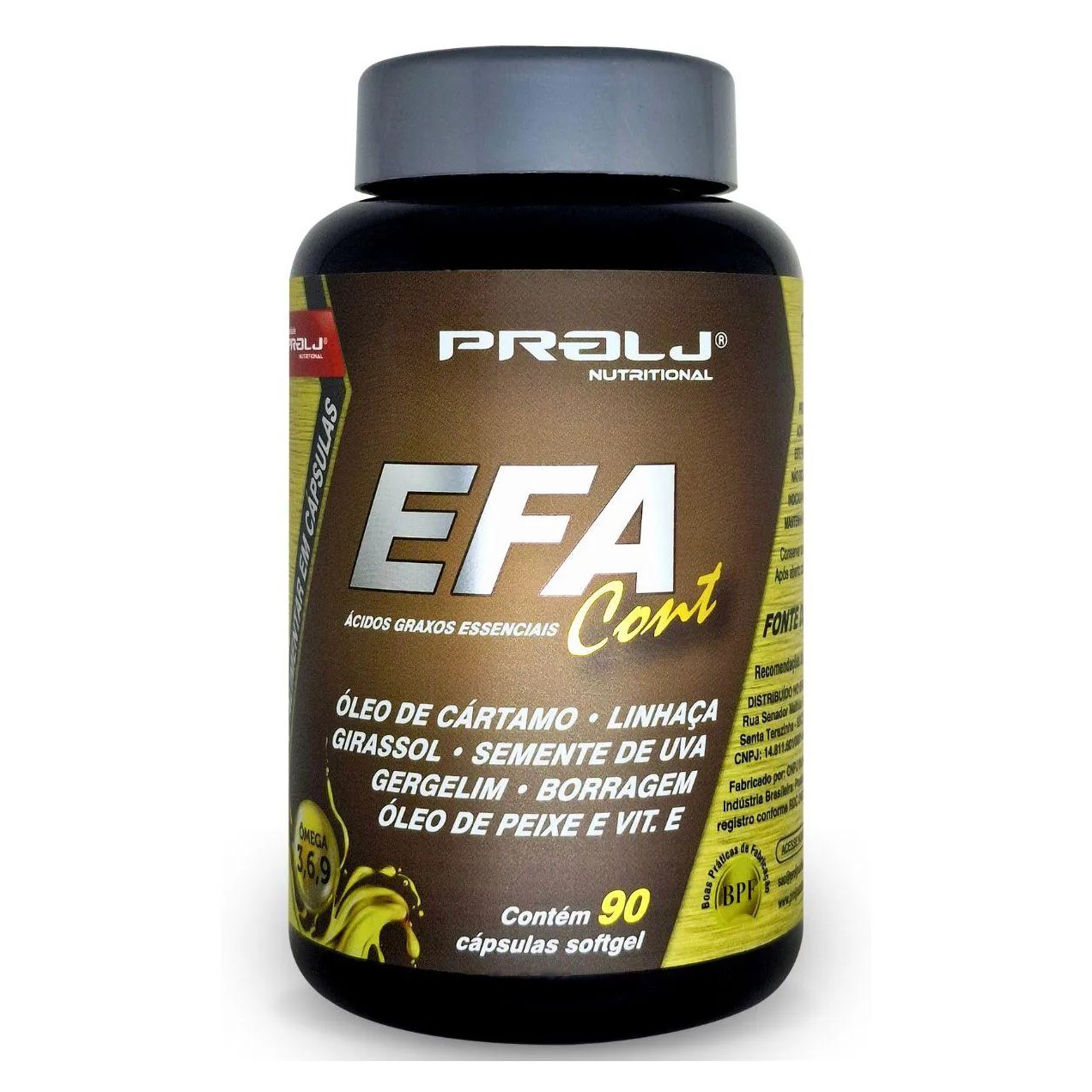 Efa Cont Ácidos Graxos Essenciais 1000Mg 90 cápsulas Prolj Nutritional