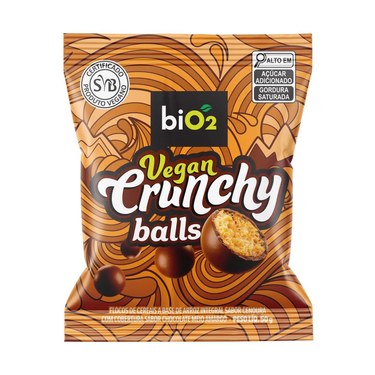 Flocos de Cereais Crunchy Balls biO2 Vegan 50g