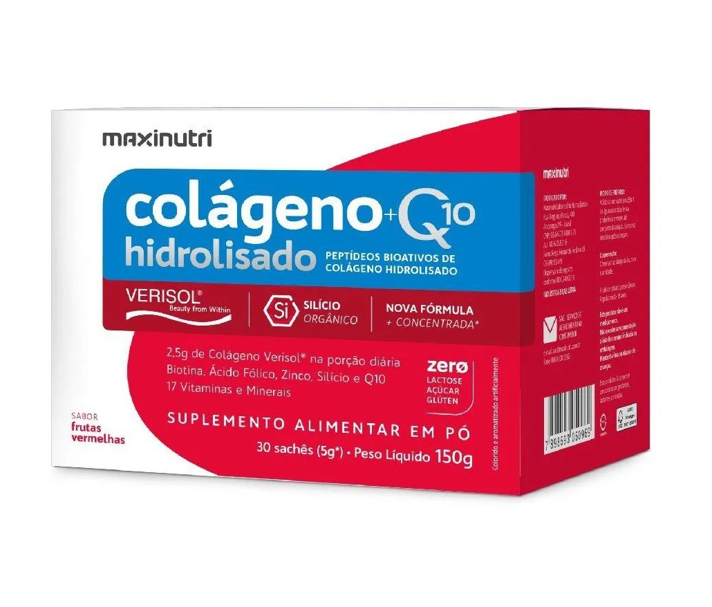 Colágeno Hidrolisado 2 em 1 Verisol + Q10 (30 Sachês de 5G) - Sabor: Frutas Vermelhas