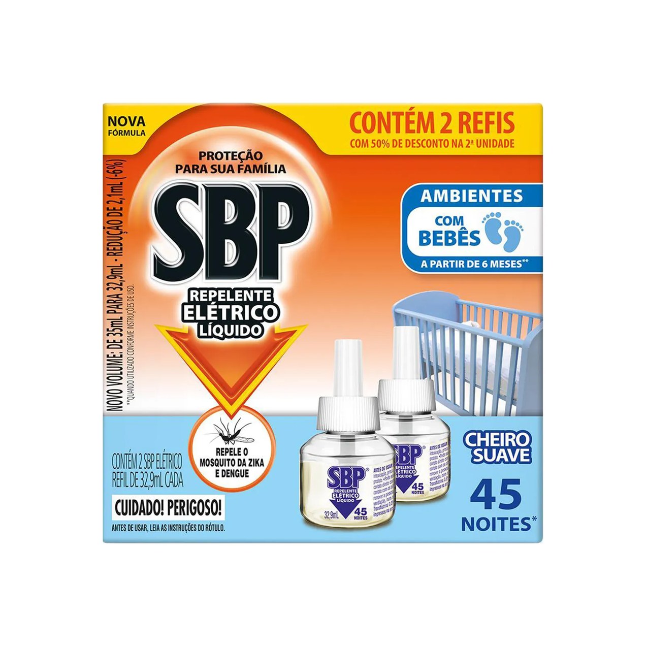 Kit Repelente SBP Advanced Loção + Infantil Baby Icaridina Sem Fragrância Loção + Refil Elétrico Líquido Cheiro Suave 2 Unidades