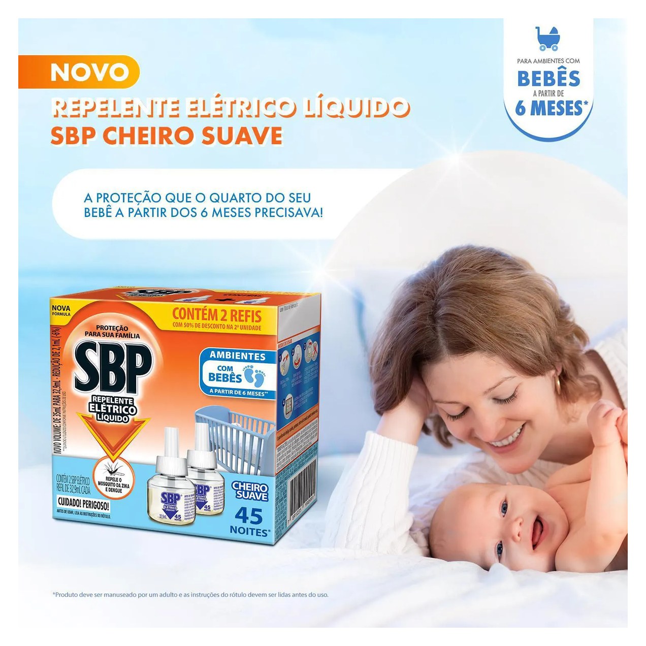 Kit Repelente SBP Advanced Loção + Infantil Baby Icaridina Sem Fragrância Loção + Refil Elétrico Líquido Cheiro Suave 2 Unidades