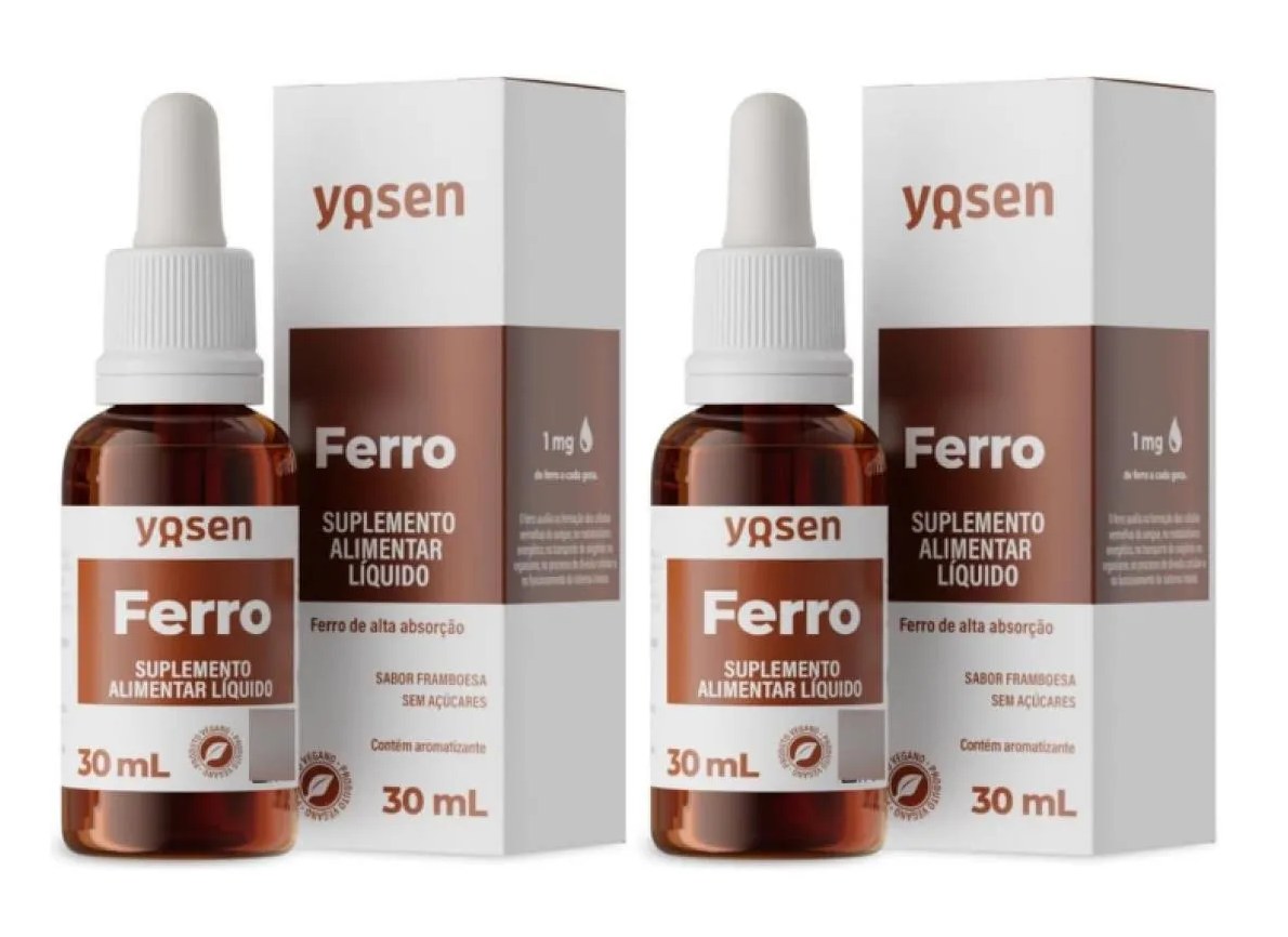 Kit 2x Ferro Bisglicinato Líquido Ydrosolv® 30ml - Yosen
