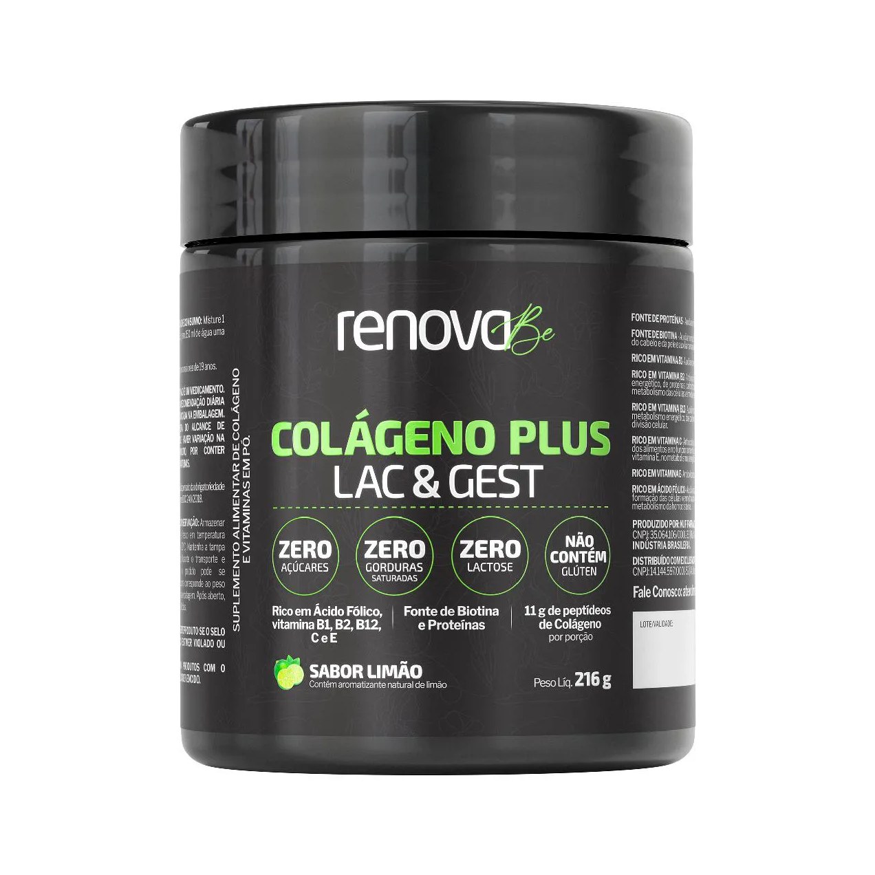 Colágeno Plus Renova Be Lac & Gest Limão 216g
