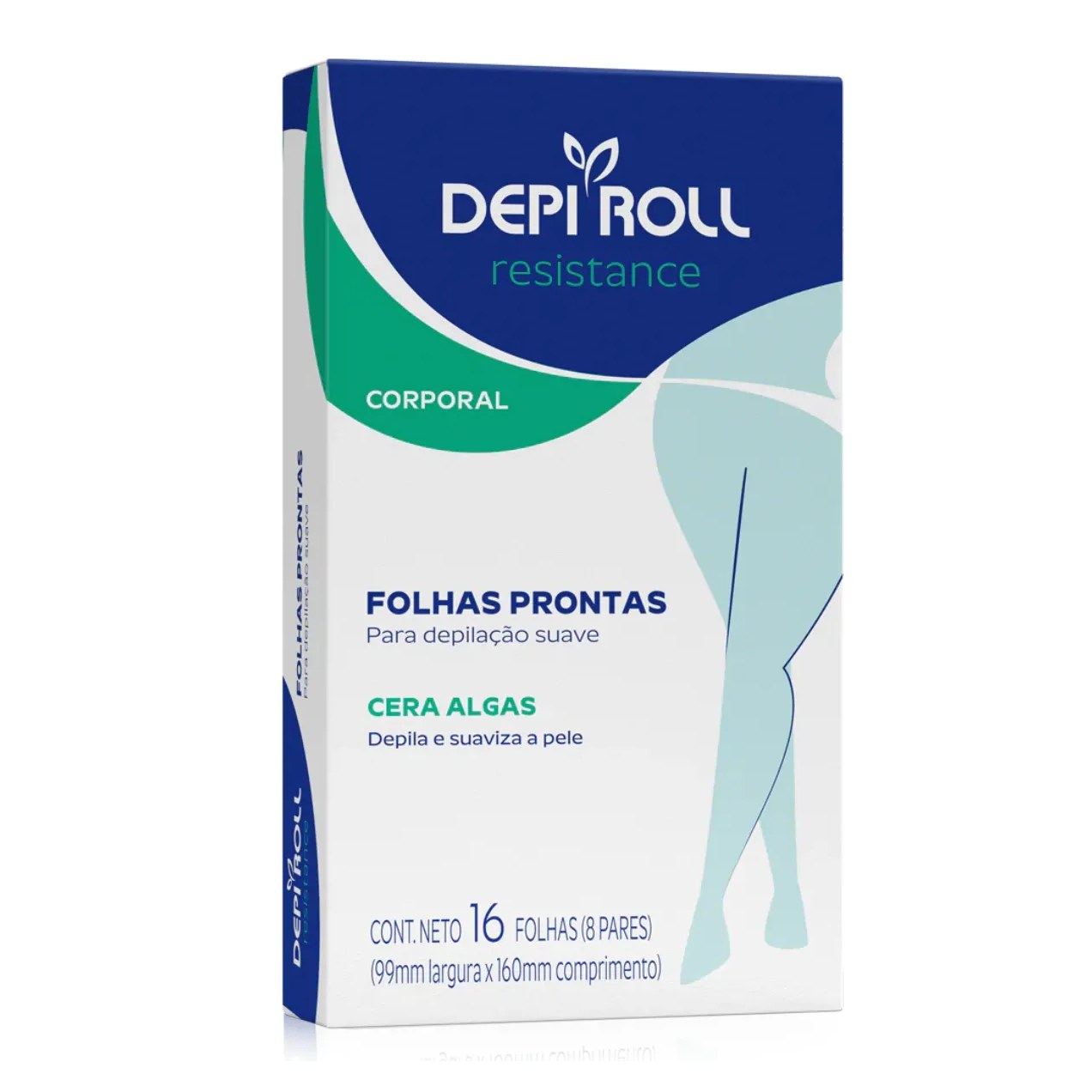 Cera Depilatória Corporal Depi Roll Resistance Algas 16 folhas prontas