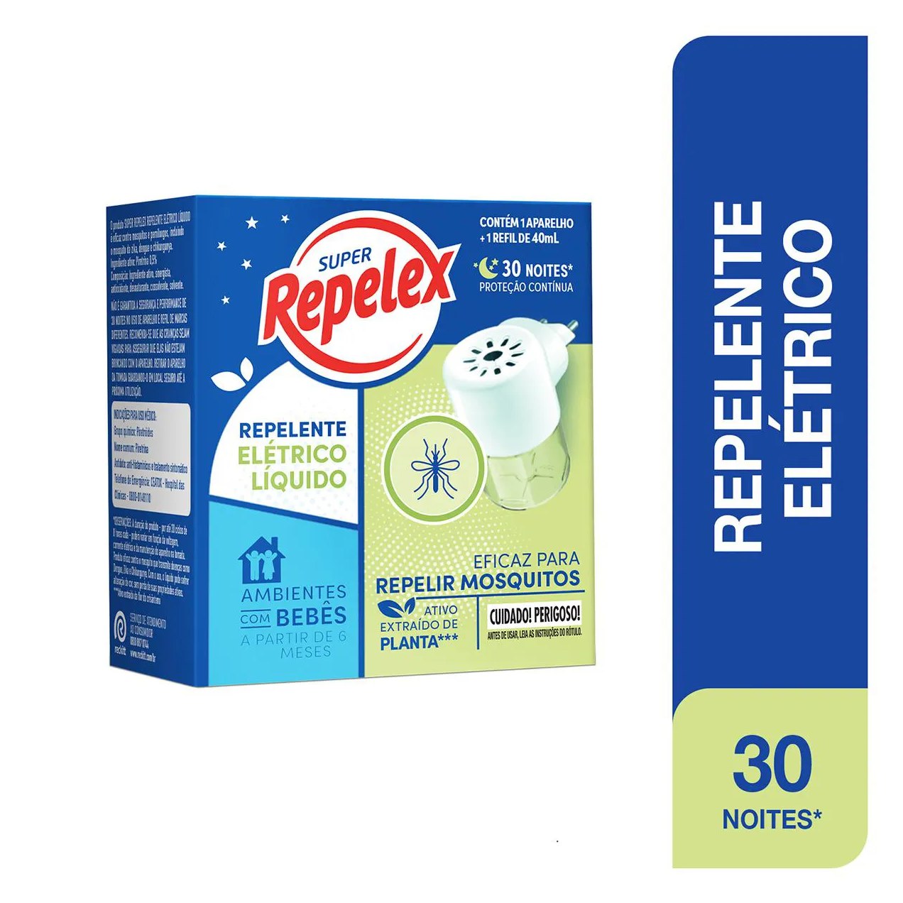 Kit Repelex Aparelho Elétrico + Repelente 30 Noites 40ml