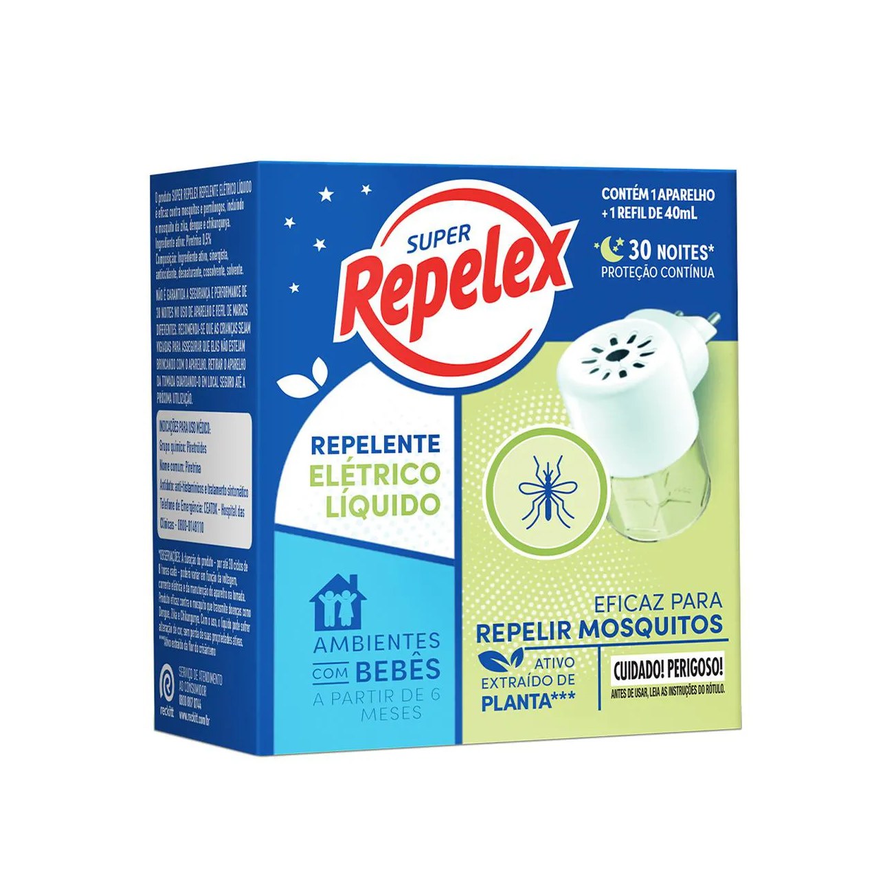 Kit Repelex Aparelho Elétrico + Repelente 30 Noites 40ml
