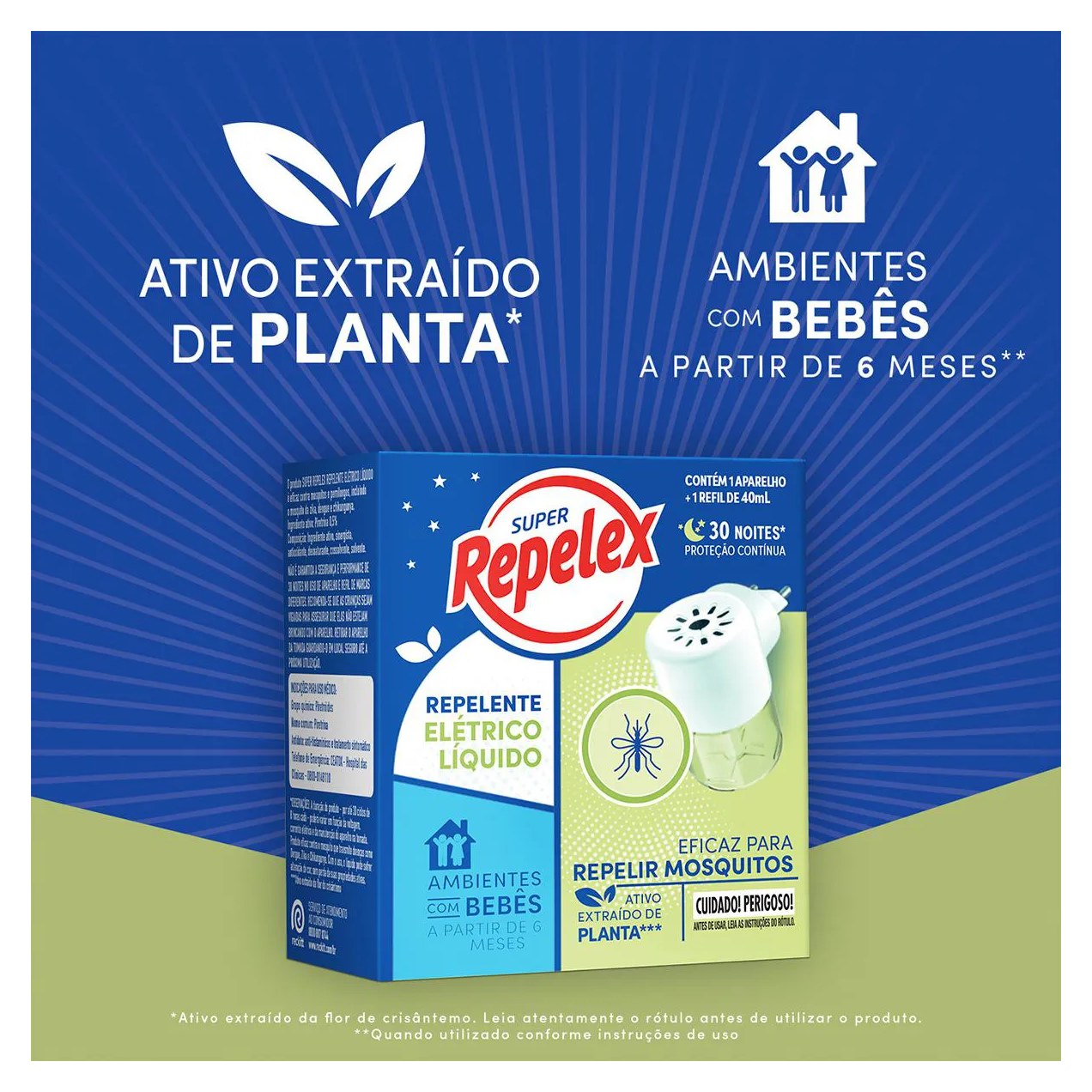 Kit Repelex Aparelho Elétrico + Repelente 30 Noites 40ml