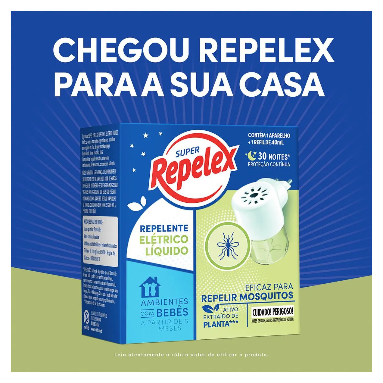 Kit Repelex Aparelho Elétrico + Repelente 30 Noites 40ml