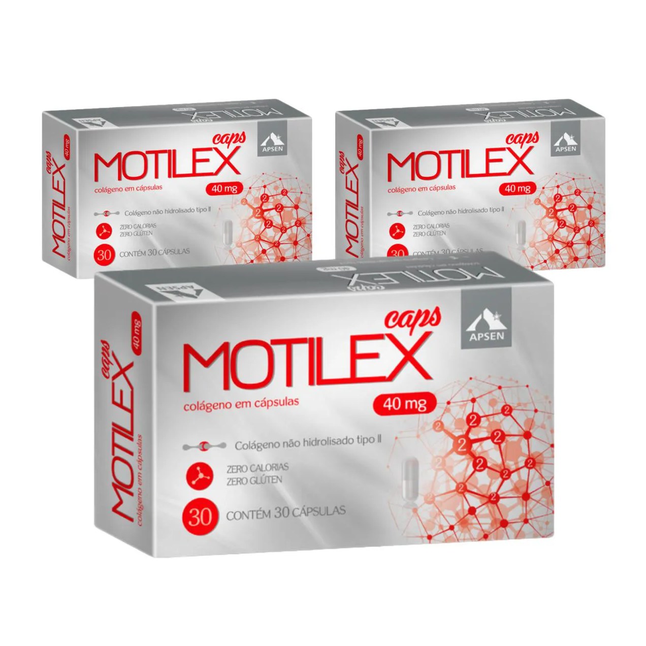 Kit 3 Suplemento Vitamina Motilex Caps 40mg 30 Cps – Apsen