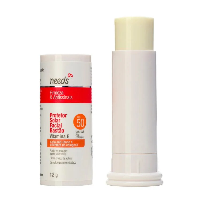 Protetor Solar Facial Needs Firmeza & Antissinais FPS 50 Bastão 12g