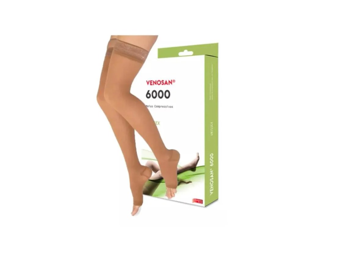 Meia de Compressão Venosan 6000 20-30 Mmhg 7/8 Agh Meia-coxa Bege - Venosan P