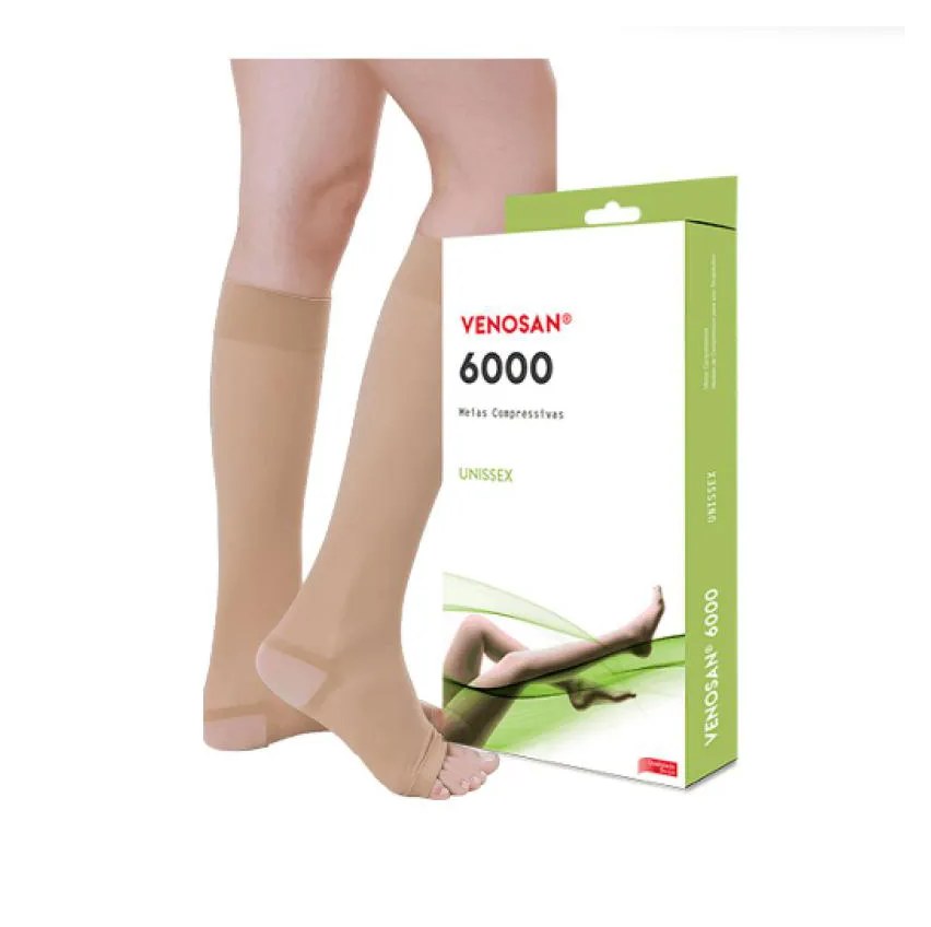 Meia de Compressão Venosan 6000 20-30 Mmhg 3/4 Ad Panturrilha Bege - Venosan G