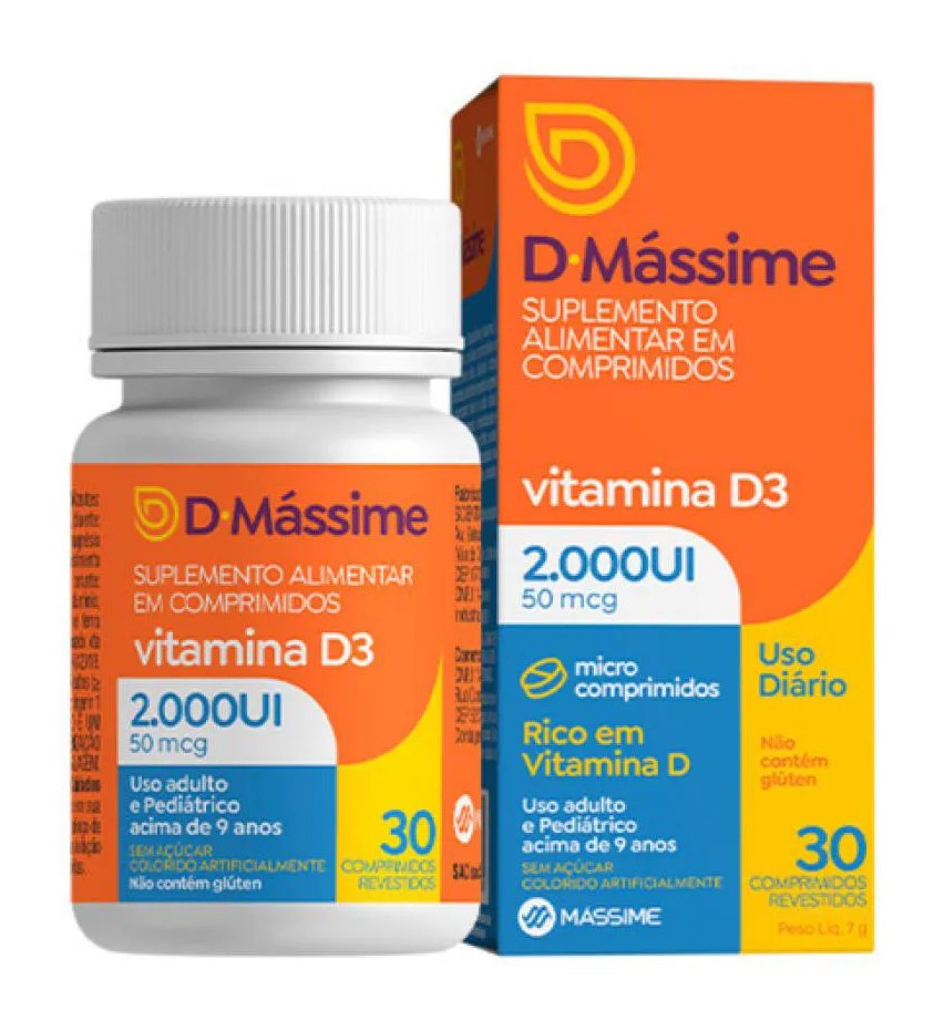 Vitamina D3 2000ui Massime - 30 comprimidos Revestidos