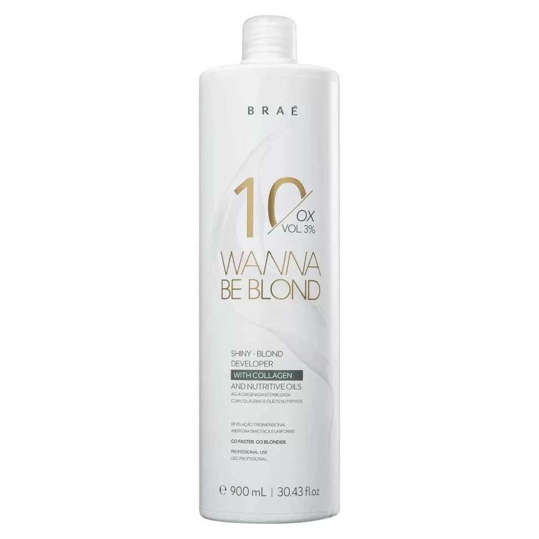 Wanna Be Blond Braé 3% Agua Oxigenada 10 Volumes 900ml