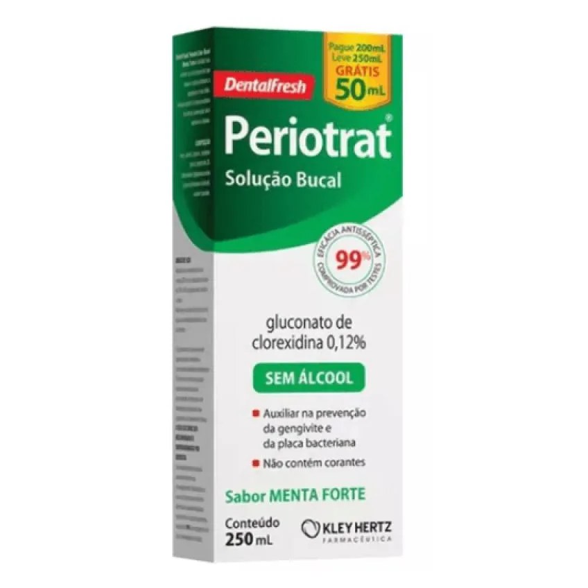 Periotrat sem Álcool Sabor Menta Forte 250Ml - Kley Hertz